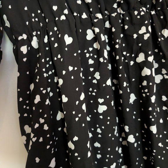 Reitmans Black and White Hearts Women's Dress Size M - Picture 4 of 7